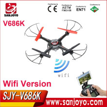 2015Newest RC Quadcopter Drone avec mode sans tête WIFI FPV et caméra SJY-JJRC-V686K